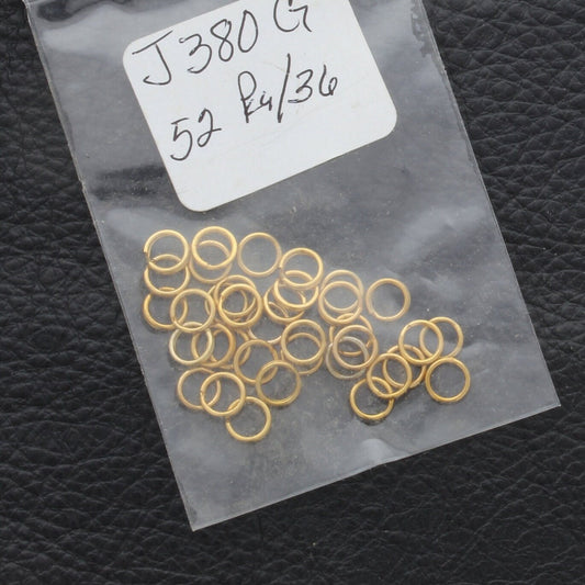 Jump Ring 6mm gold plate,  pack of 36