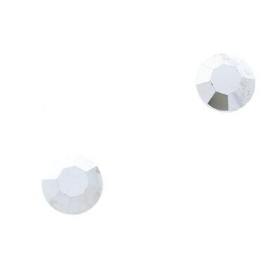 11mm Swarovski Crystal Faceted Rhinestone Cabochon, silver faceted, Flat back, #2000, SS48, pack of 12