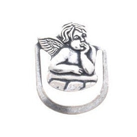 Rafael Angel book mark charm, Antique Silver, made in USA, pack of 6