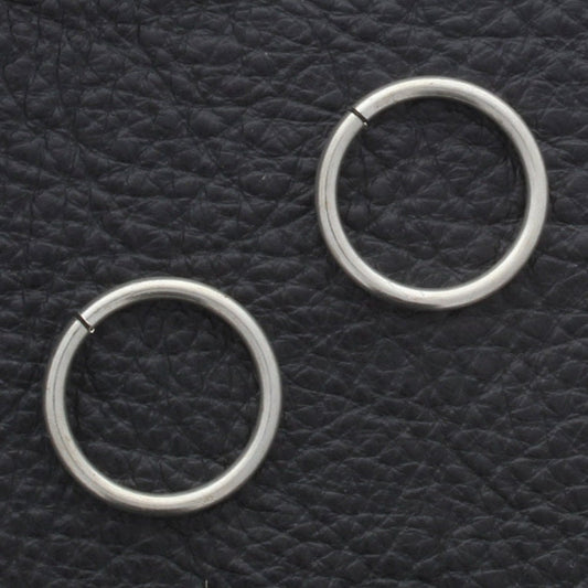 20mm Jump Ring Finding, silver finish, pack of 12