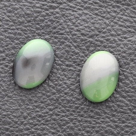 Vintage Glass Cabochon, Marble Green, Glass, 18x13, Pack of 4