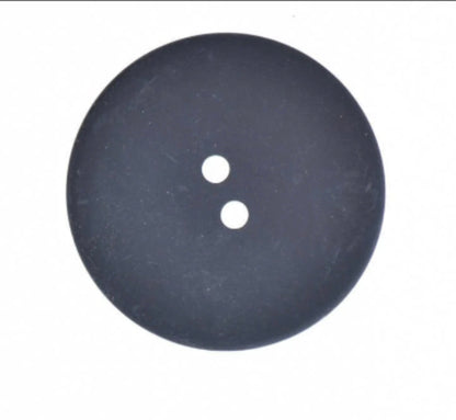Black Buttons, 2 hole, 19mm, 22mm or 28mm, flat back, sewing sew on, pack of 12
