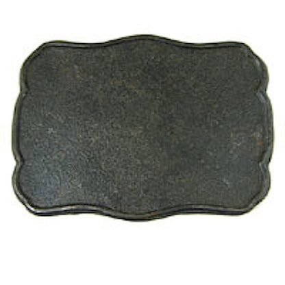 3.75" Belt Buckle Base , Rectangle Shape in Rustic Brown or Antique Silver, 1 each