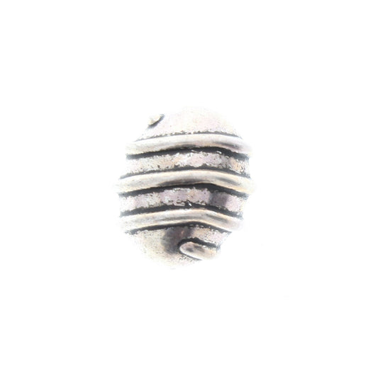 18x15mm Vintage Spiral Beads, Classic Silver, pack of 17