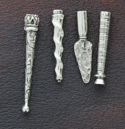 Bolo Tip, cork screw , Zinc Cast, Made in USA, silver antique finish, Pack of 2