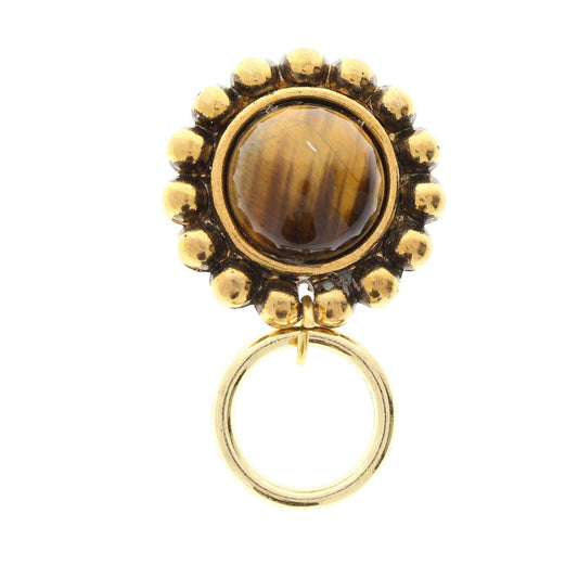 Tiger Eye Readers Eyeglass or Badge Clip Holder, Antique Gold or Antique Silver, easy magnetic clasp, Made in USA, Each
