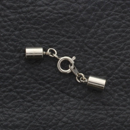 3.5 mm Necklace Bracelet Connector Clasps for "Dog Tag" or Beaded Ball Chain, Silver tone jewelry finding, pack of 6