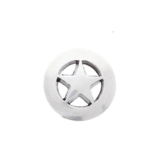 Silver Lone Star Concho with Chicago screw back, 2 each , N2141