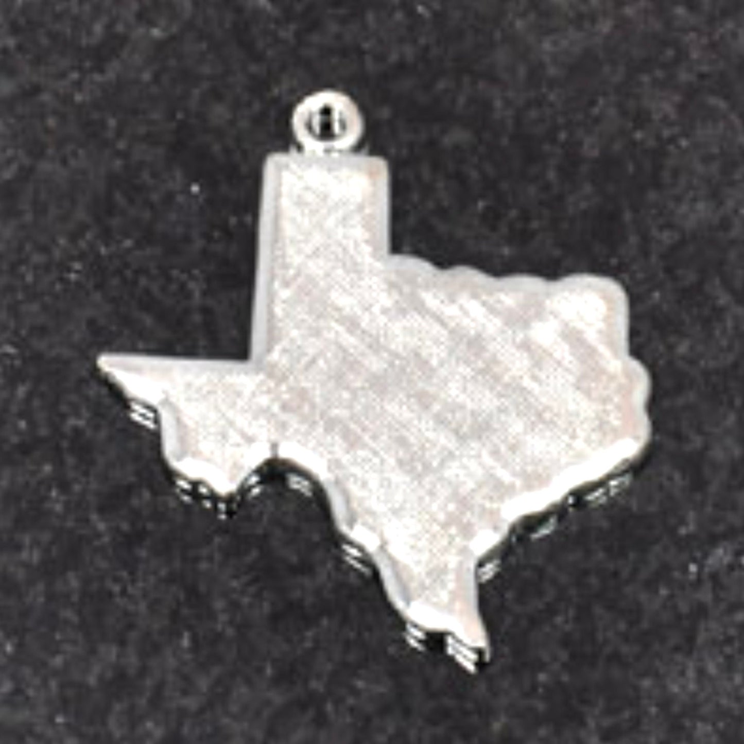 27mm Texas State Charm, bright silver, Made in USA, pack of 6