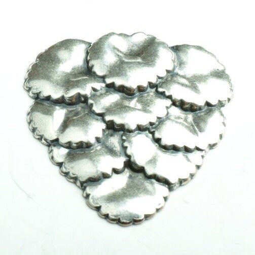 Vintage Wine Grape Leaves Stamping, for pendant, sweater clip or brooch, Antique silver or antique gold, made in USA, pack of 2