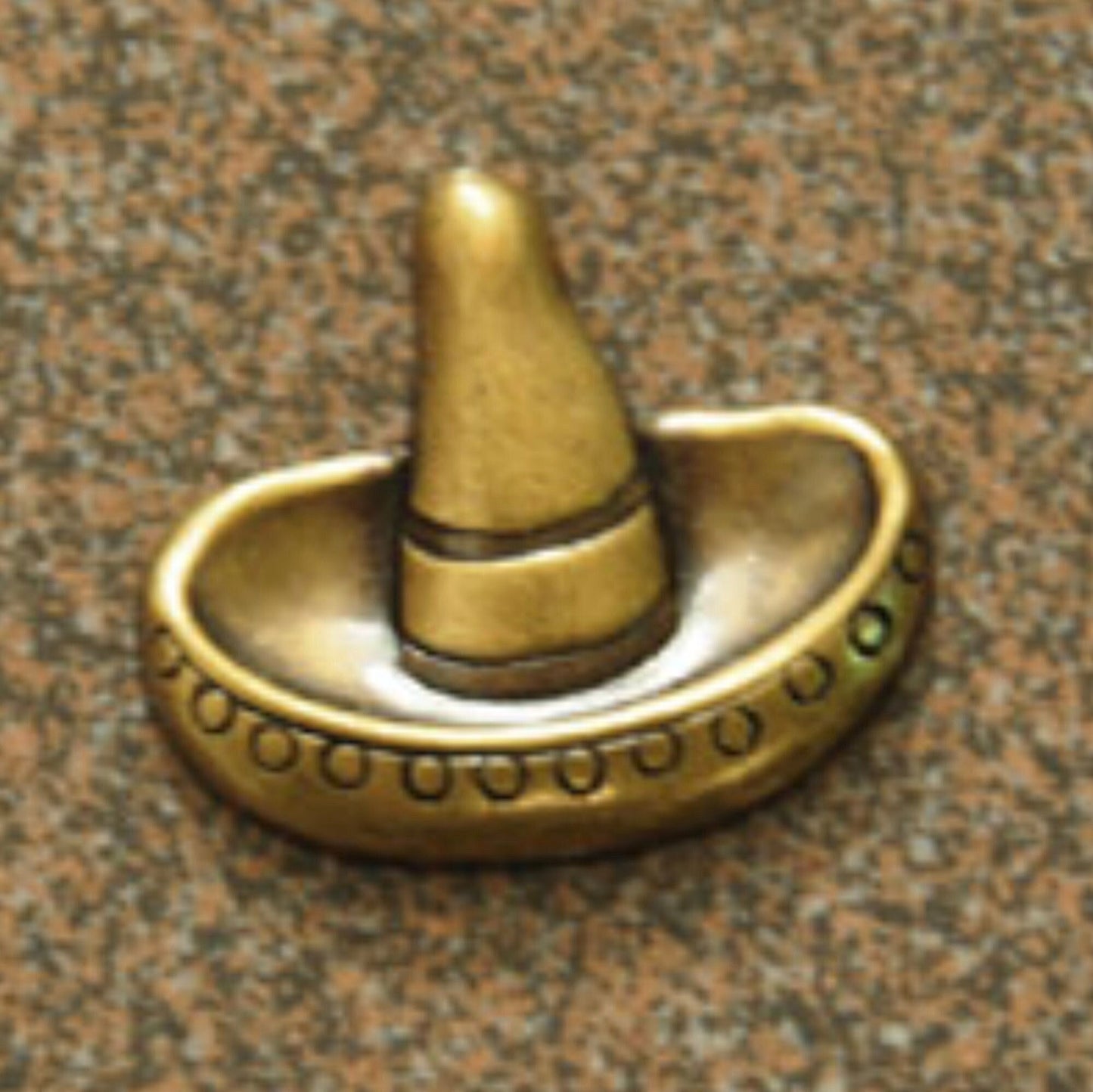 23mm Sombrero Charm, or Antique Gold or Antique Silver, Made in USA, pack of 3