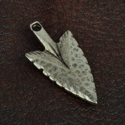 32mm Arrowhead Charm or Pendant, Classic Silver, Antique Copper or Gunmetal Gray, Made in USA, Pack of 6