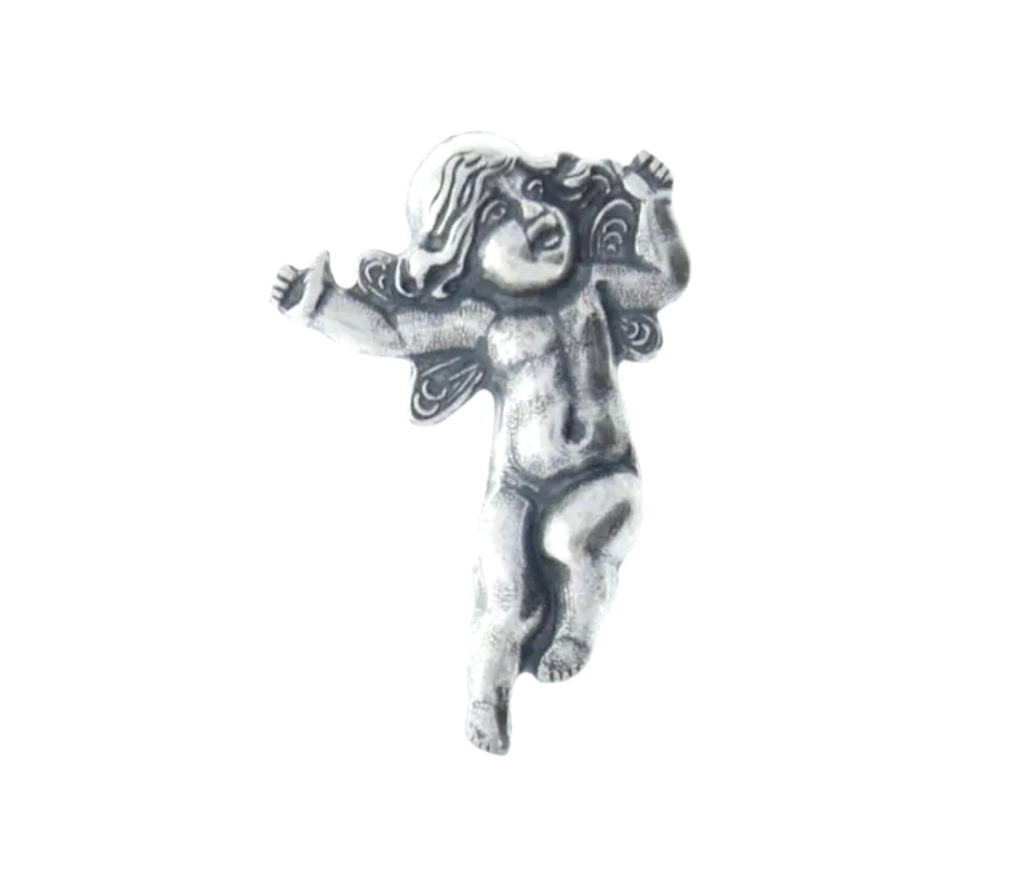 40mm Cherub Charm, antique silver, antique gold or classic silver, Made in USA, pack of 4