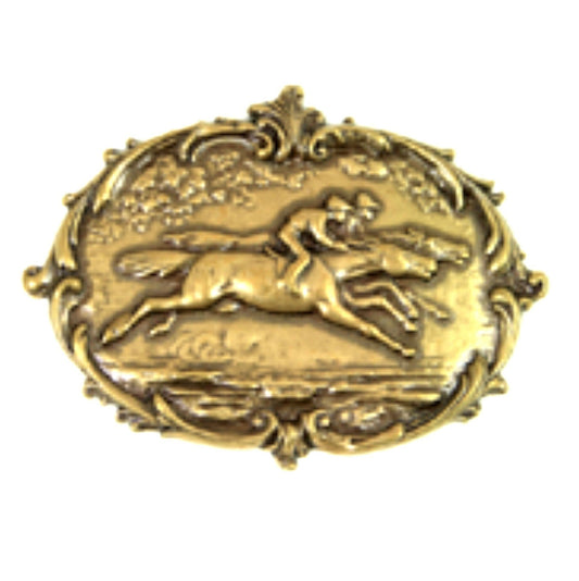 88mmHorse Race Stamping, Antique Gold, Made in USA, pack of 2