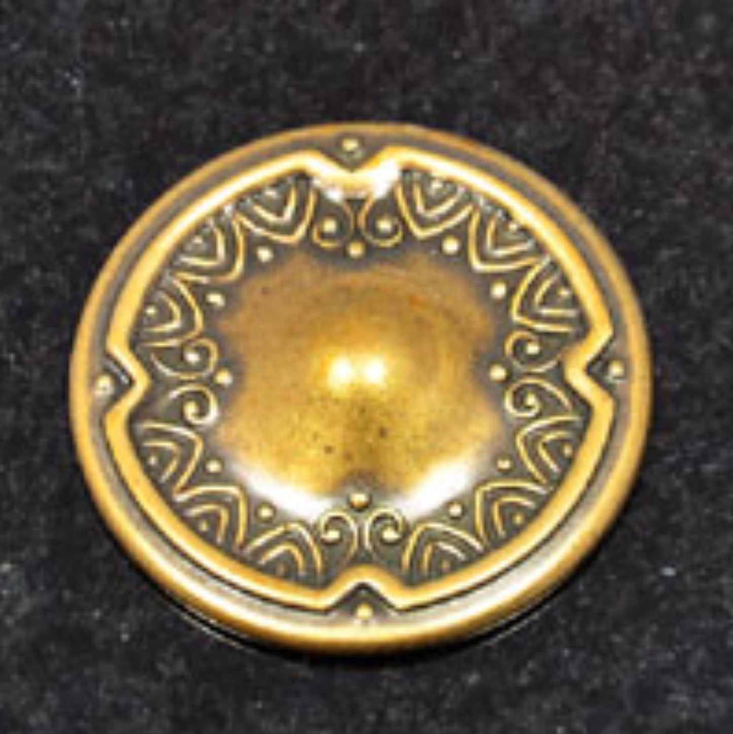 29mm Vintage Sombrero Round Button Cabochon, Antique Gold or Antique Silver, Made in USA, pack of 6