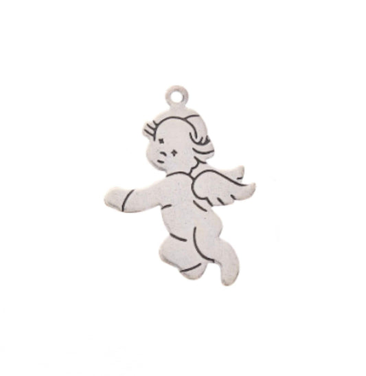 26mm, Cherub Angel Charm, Antique gold or Antique Silver, Made in USA, pack of 6