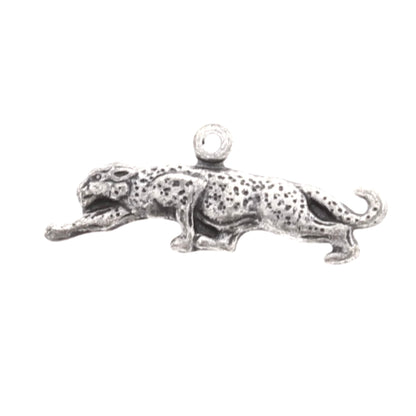 23mm Leopard Charm, Left Facing, Antique Gold or Classic Silver, Made in USA, pack of 6