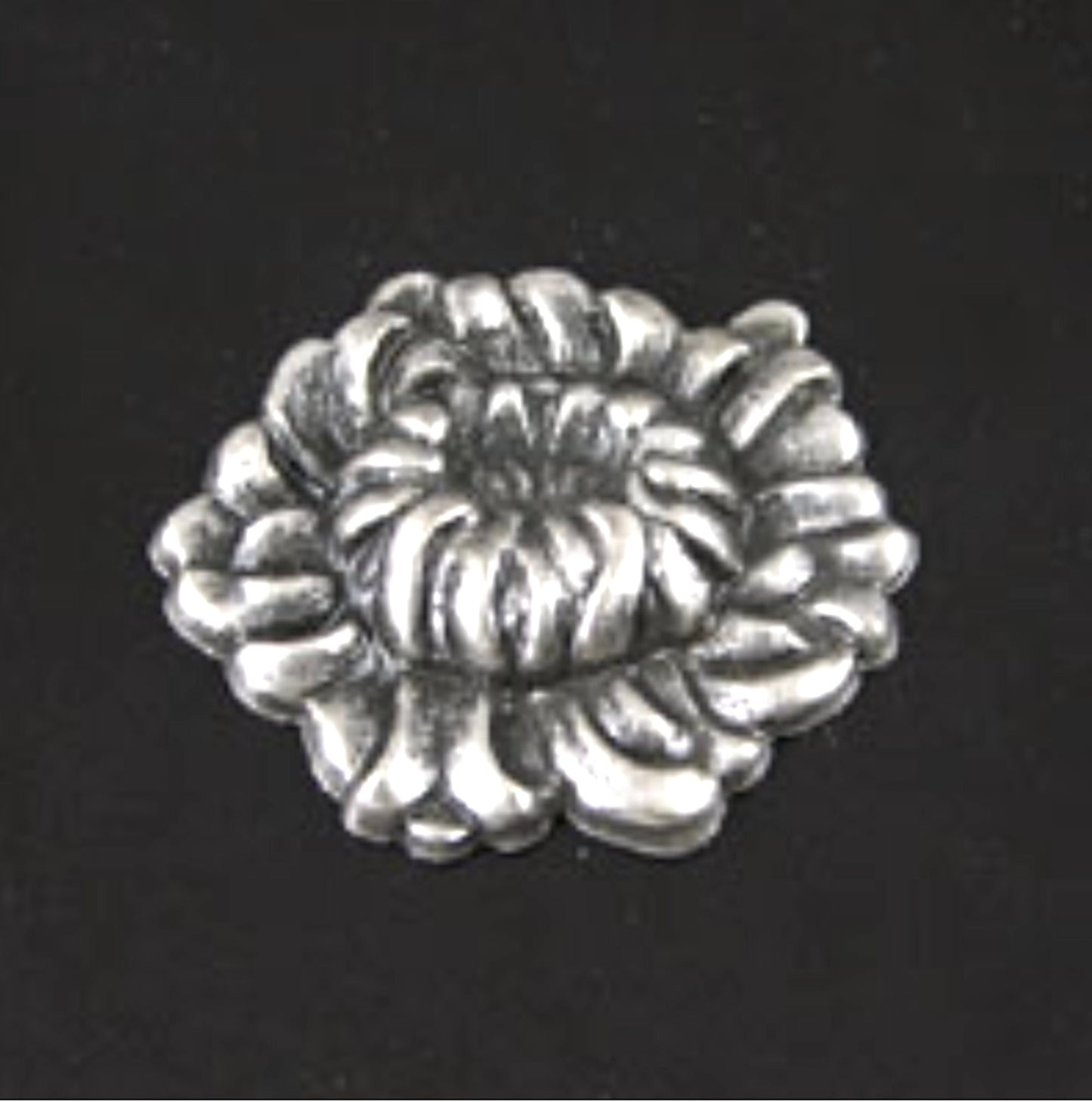 25mm x 20mm  Vintage Flower Charm Stamping, Antique Silver, Made in USA, pack of 6