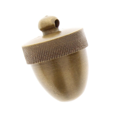 Acorn Canister Pendant, 1 inch long, screw on and off cap, Gold or antique brass, pack of 2