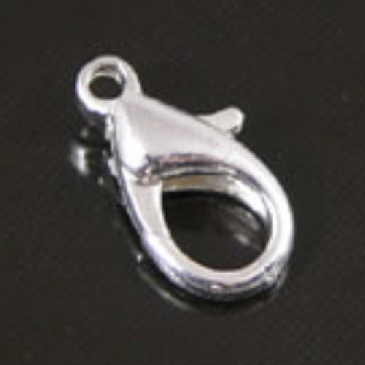 14mm Lobster Claw Clasp, Silver, Gold, Gun Metal Black, Antique Copper, or Antique Gold, pack of 6