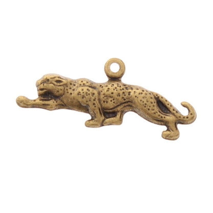 23mm Leopard Charm, Left Facing, Antique Gold or Classic Silver, Made in USA, pack of 6