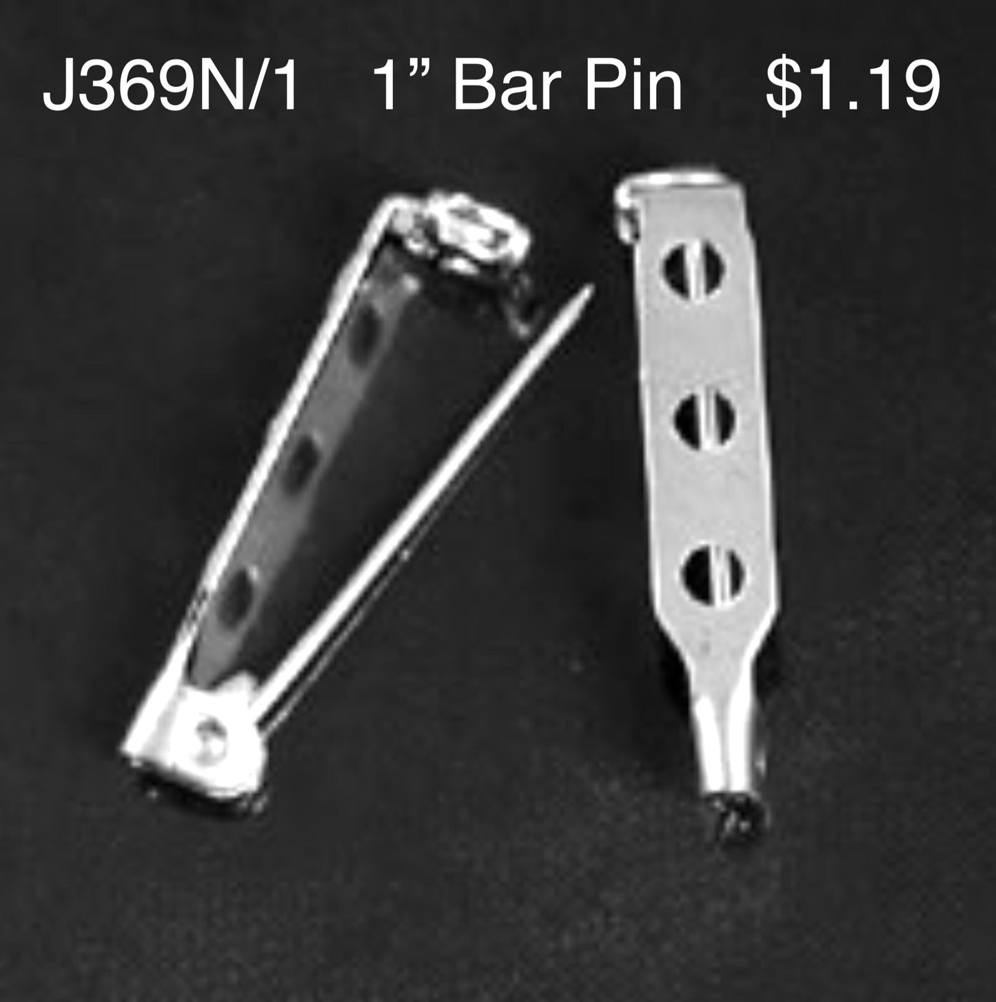 40mm Baroque Bar Stamping or Charm for sweater clip, pins, brooches, cloak clasp, Classic Silver, Made in USA, pack of 3