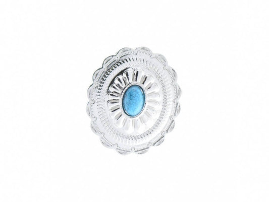 Oval Mini Hat band or pet collar conchos, screw on back order by finish, .84 long x .75 tall