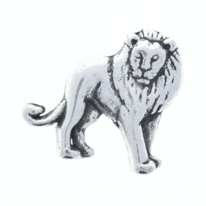 30mm Lion Bead, 2-sided bead, Standing Lion, 25x30mm, Antique Gold or Antique Silver, pack of 11