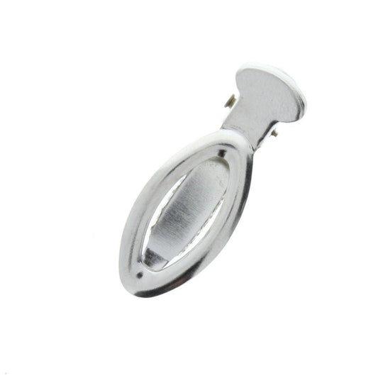Hair Clip, 40mm (1.56 inch) Silver Oval Strong Alligator Clip, pack of 6