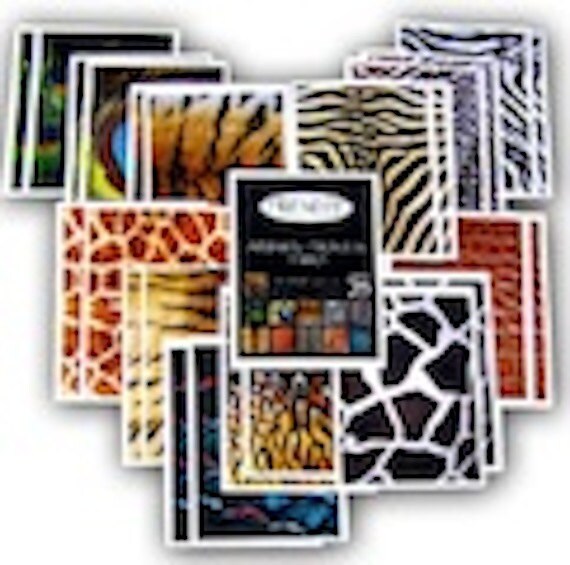 Animal Print Altered Art Graphic Paper Pack, 3"x4", 24 sheets