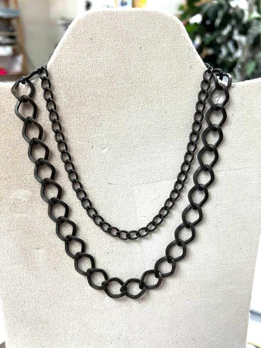 Custom Necklaces, Rusty Dark finish, Curb chain, 2 sizes