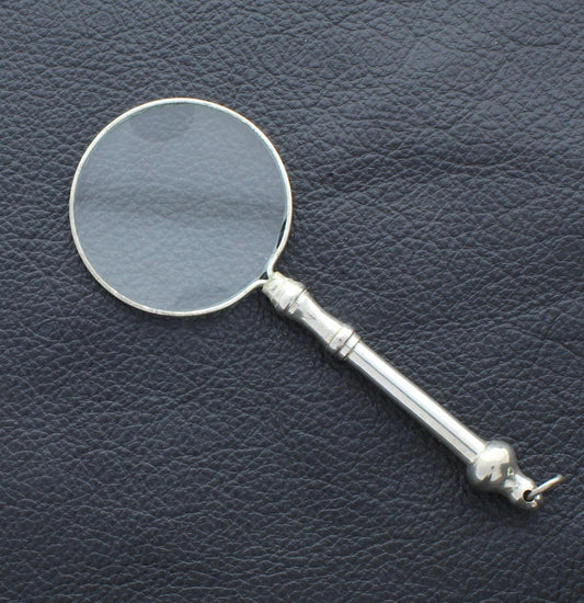 Magnifying Glass Pendant  SIlver finish,