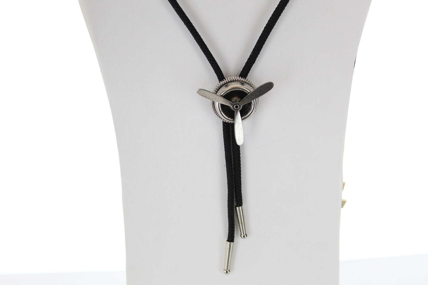 Aviation  Bolo Tie, antique silver , Black or Red 36" cord, made in USA, Each