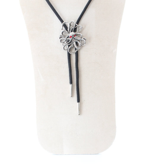 Kraken Bolo Tie with , antique silver,   Made in USA, Each