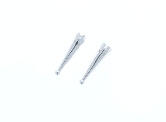 1.29" Bolo tips, classic silver, sold by 2 each
