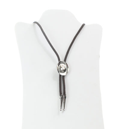 Cowboy Hat Bolo Tie, Silver or Brass, made in USA, each