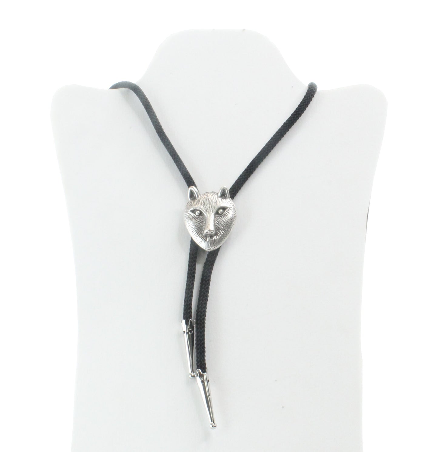 Fox bolo, pewter , made in USA, 36 in cord