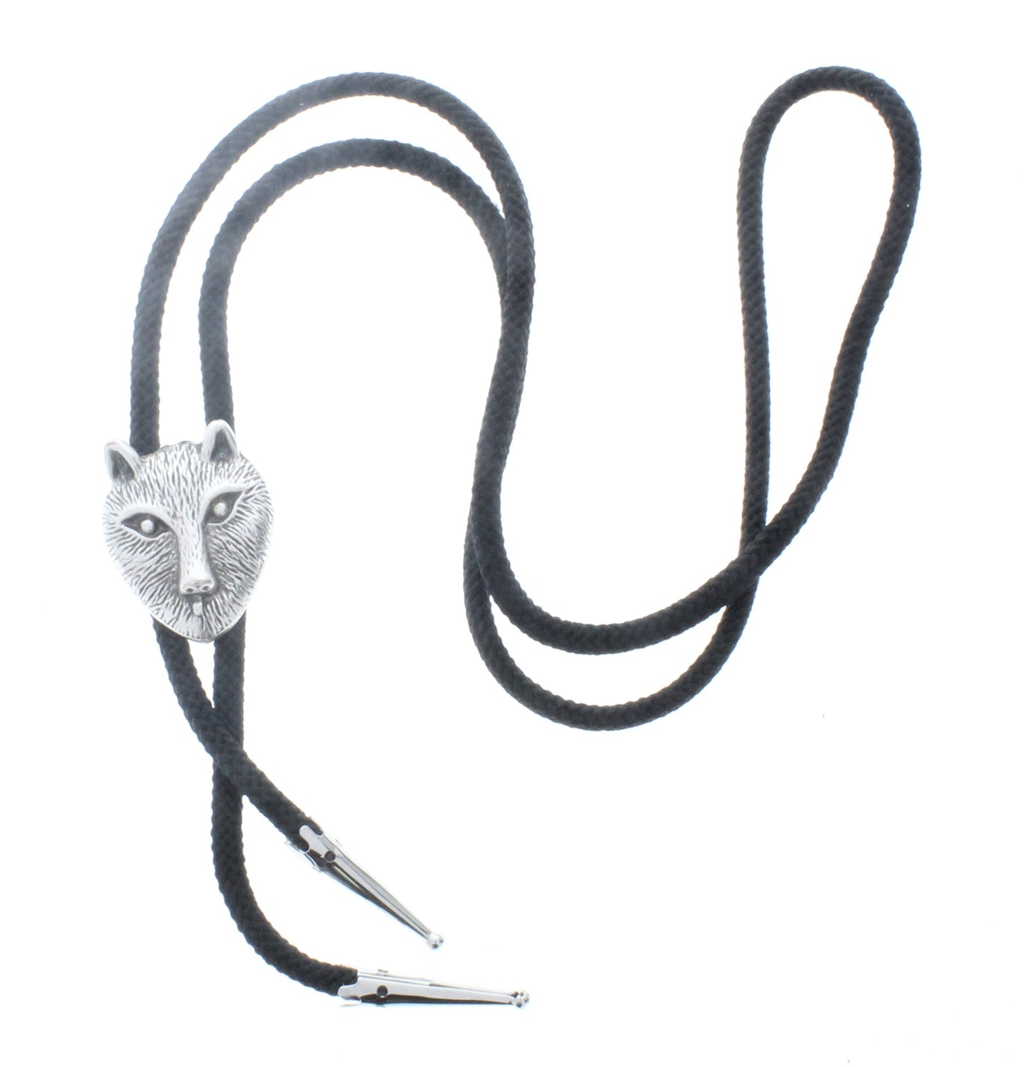 Fox bolo, pewter , made in USA, 36 in cord