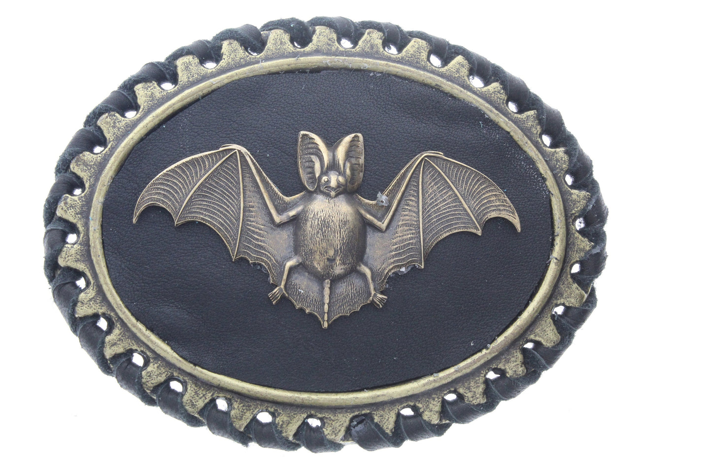 Bat Buckle , 4" , fits 1.5 " belt , black