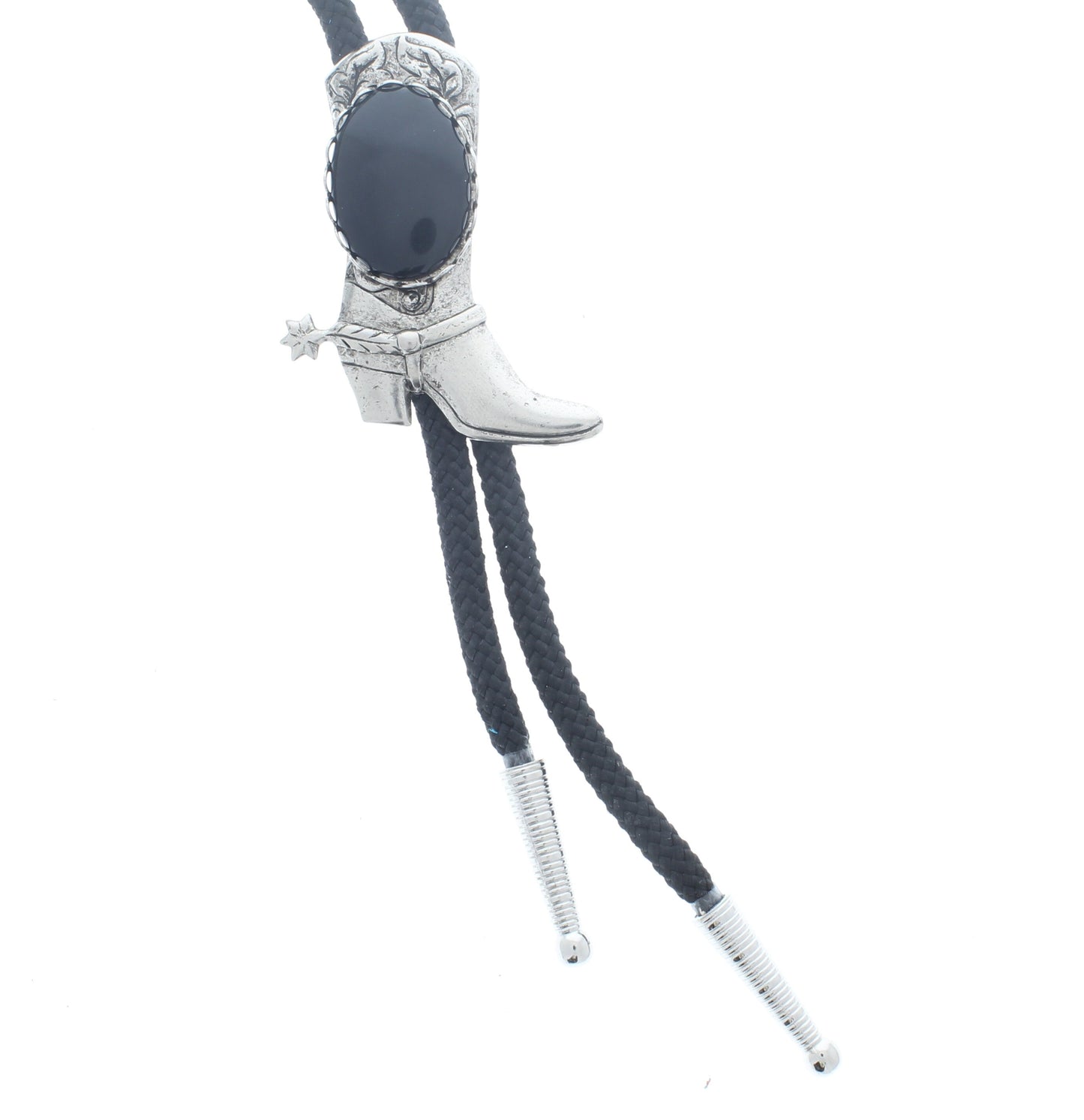 Boot Bolo with black stone, made in USA