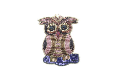 Owl pin , 3"  tall x 2 , " pin, use on bags, purses or jackets