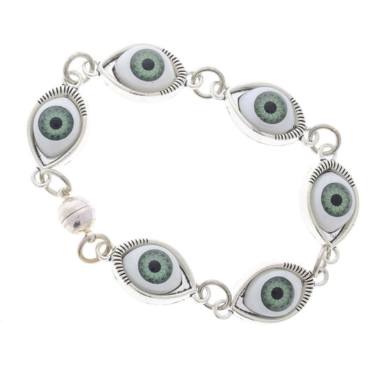 Evil Eye bracelet, magnetic clasp assembled in USA