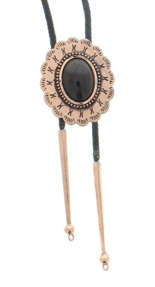 Concho style Bolo, copper plate and solid copper tips , sold by each