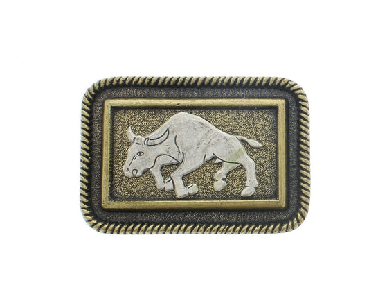 bull belt buckle  3.25 length  , made in USA