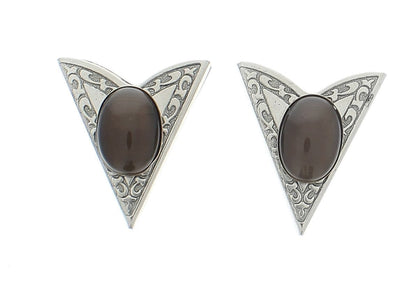 Collar Tip, Western Collar Tip , Cats eye  stone (acrylic cabochon ) sold by pair, 02601-Cats EYE