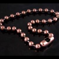 3 Ball Chain or Ball-n-Bar Chain Necklaces with clasp, Dog tag chain, Antique Copper or silver, 30" length