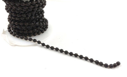 3mm Ball Chain, 10' spool, Beaded Chain, antique silver, antique gold or rustic black, 1 spool of 10 feet