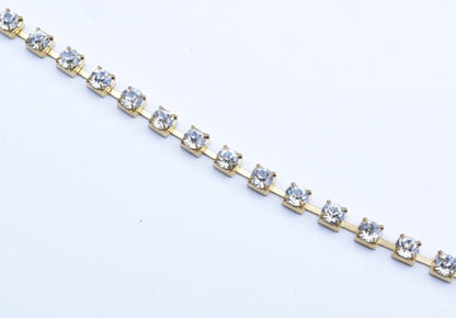 6mm Crystal Box Chain by the Foot