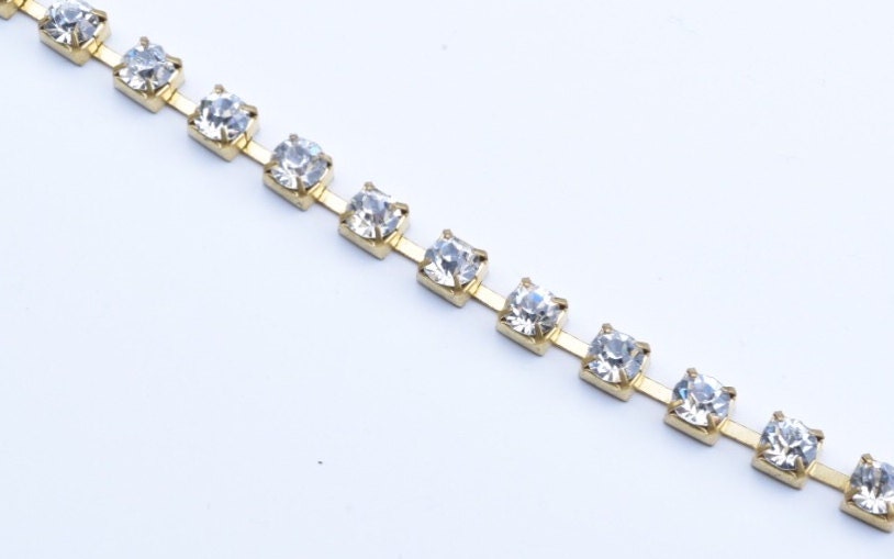 6mm Crystal Box Chain by the Foot