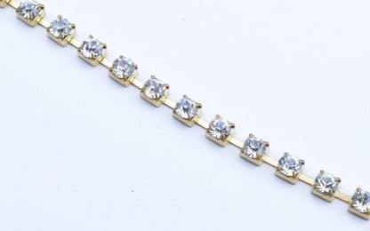 6mm Crystal Box Chain by the Foot